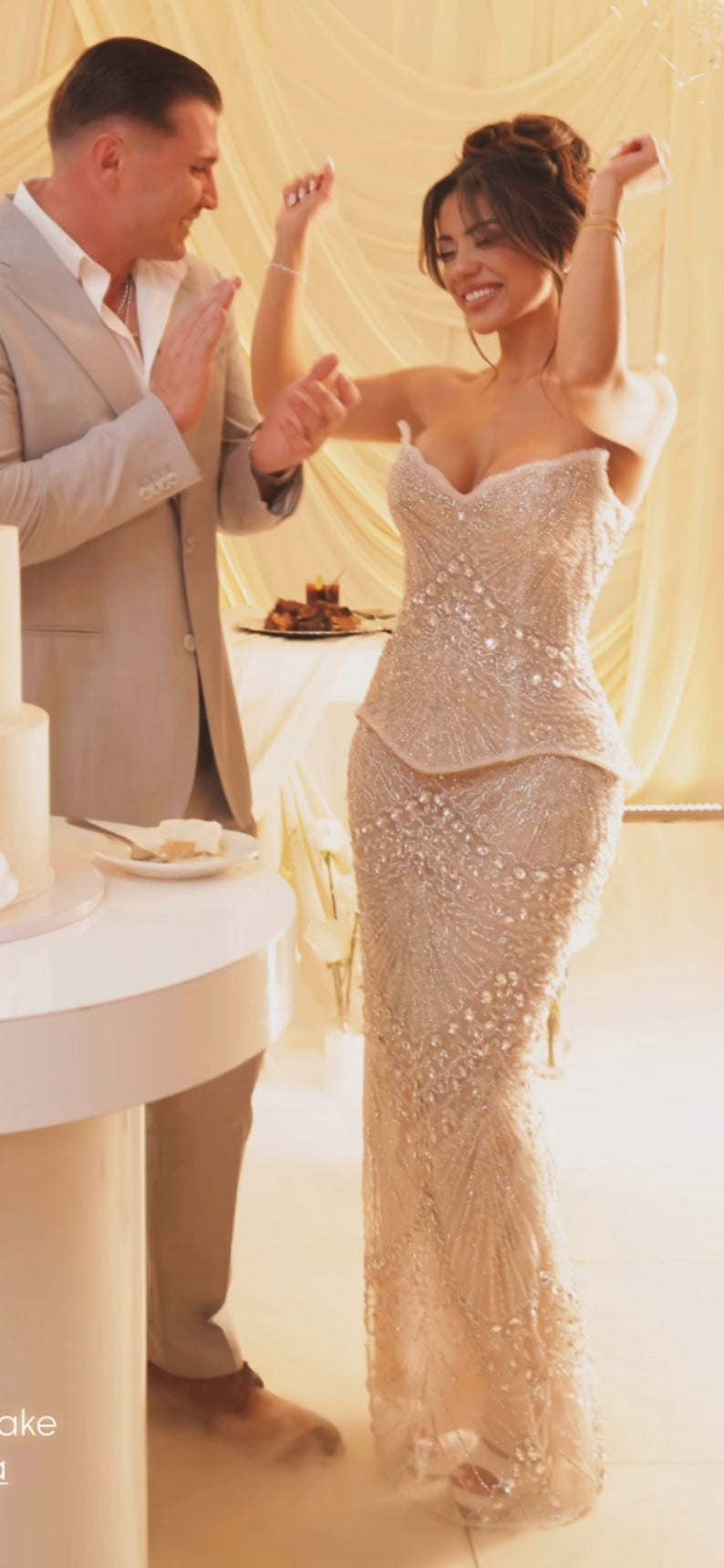 Two-Piece Silver Embellished Set