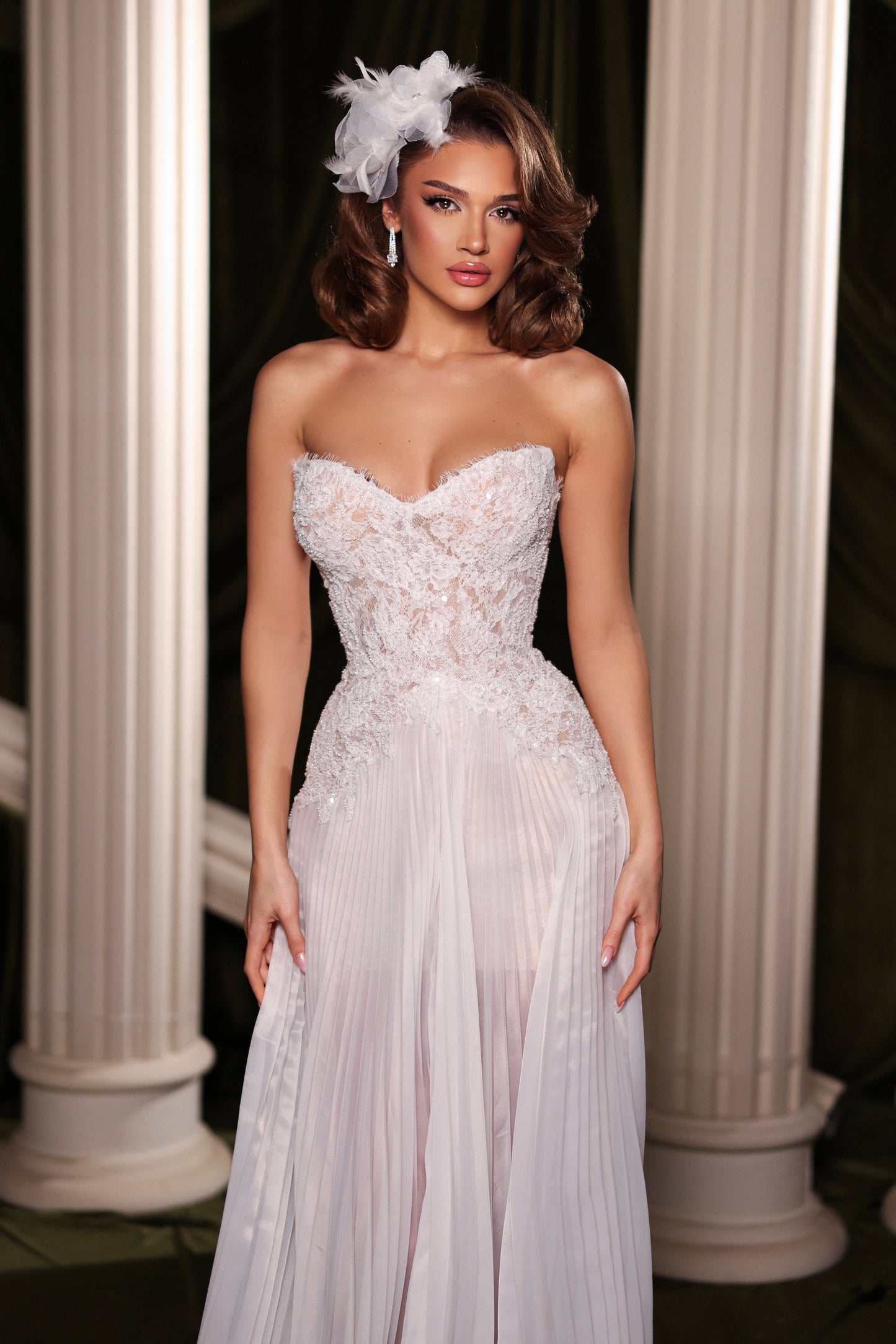 Soft Muse Pleated Bridal Gown