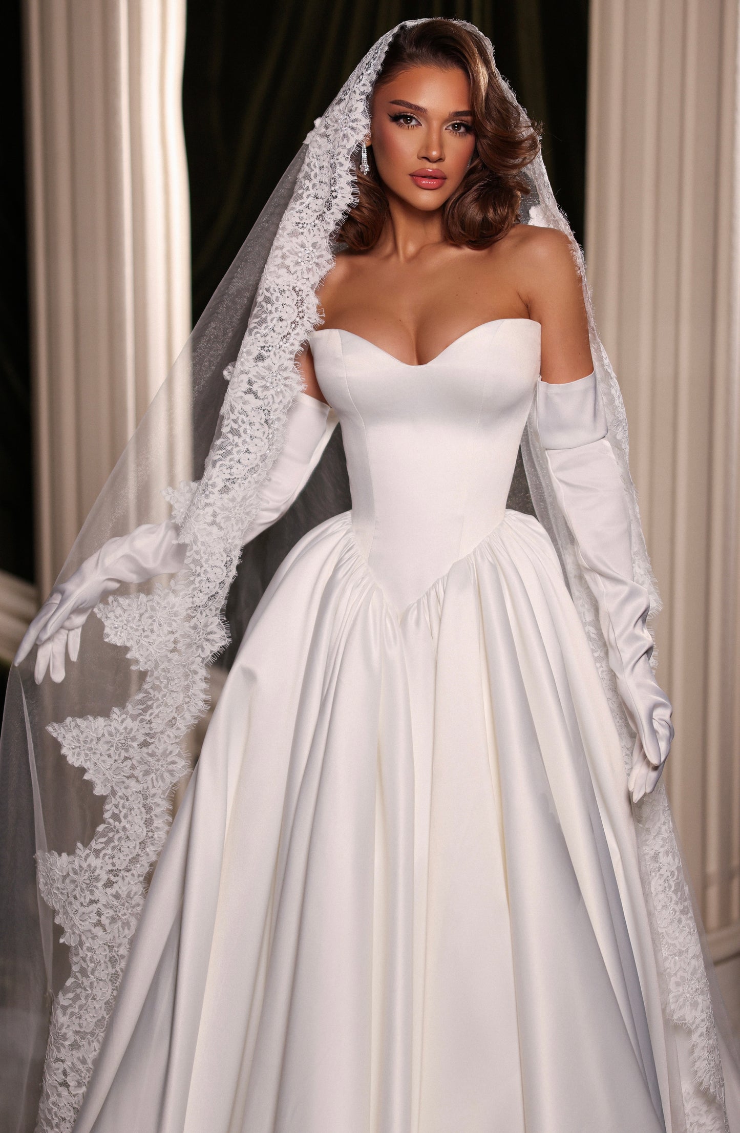 Sweetheart Satin Bridal Gown